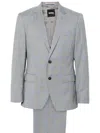 Hugo Boss Plaid-pattern Suit In Grey