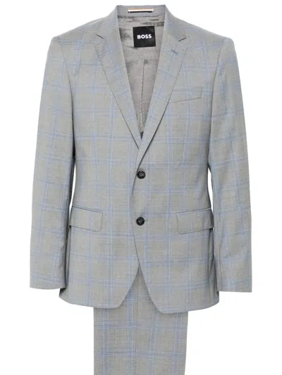Hugo Boss Plaid-pattern Suit In 041
