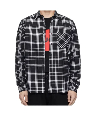 HUGO BOSS CHECKED CHEST-POCKET SHIRT