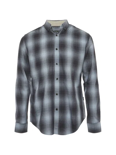 Pre-owned Hugo Boss Plaid Slim-fit Shirt In Blue