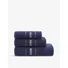 Hugo Boss Navy Plain Egyptian Cotton Towel Rang In Navy