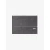 Hugo Boss Graphite Plain Logo-embroidered Egyptian Cotton Bath Mat 50cm X 70cm In Graphite