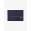 Hugo Boss Navy Plain Logo-embroidered Egyptian Cotton Bath Mat 50cm X 70cm In Navy