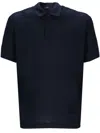 Hugo Boss Stripe-detailing Polo Shirt In Blue