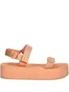 Hugo Boss Platform Sandals In Orange