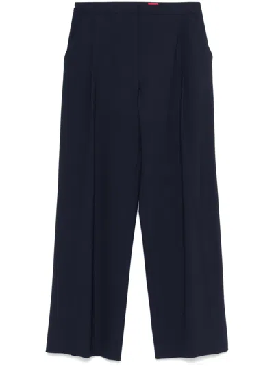 Hugo Boss Pleat-detailing Trousers In Blue