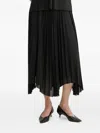 Hugo Boss Pleated Asymmetric Midi Skirt In Black