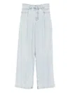Hugo Boss Pleated Boyfriend Jeans In Blue
