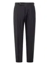 Hugo Boss Boss Black Boss Pants With Pences And Zip Closure In Blue