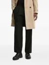 Hugo Boss Pleated Drawstring Trousers In Black