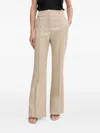 Hugo Boss Pleated-front Tailored Trousers In Neutral
