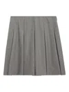 Hugo Boss Pleated Mini Skirt In Gray