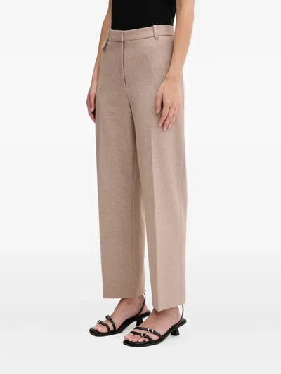 Hugo Boss Pleated Pocket Trousers In Neutral