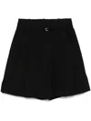 Hugo Boss Pleated Shorts In Black