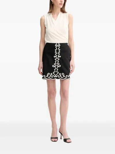 Hugo Boss Pleated Sleeveless Top In White