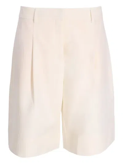 Hugo Boss Shorts Mit Falten In White