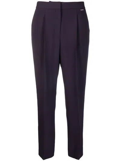 Hugo Boss Hose Mit Faltendetail In Purple
