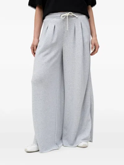 Hugo Boss Pleated Track Pants In Gray