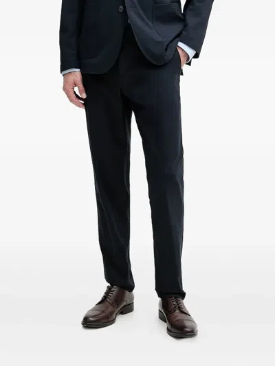 Hugo Boss Pleated Trousers In Black