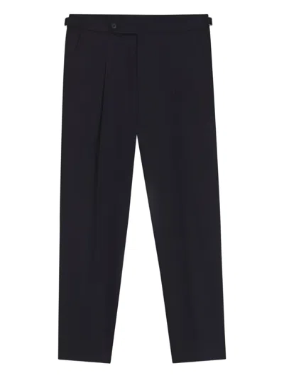 Hugo Boss Tapered-fit Trousers In Stretch Cotton In Black
