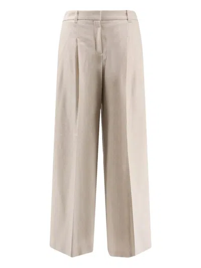 Hugo Boss Boss Women Tiana Recycled Wool Blend Trousers In Multi
