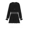 Hugo Boss Plissé Dress With Smock-stitched Waistband In Black