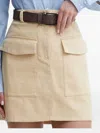 Hugo Boss Pocket Mini Skirt In Neutral