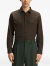Hugo Boss Pocket Shirt In Brown
