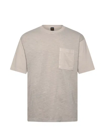Hugo Boss Pocket Short-sleeve T-shirt In Gray