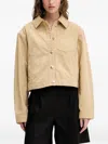 Hugo Boss Pocketed Button Denim Jacket In Neutral