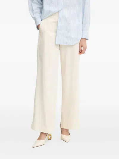 Hugo Boss Pocketed Straight Trousers In Neutral