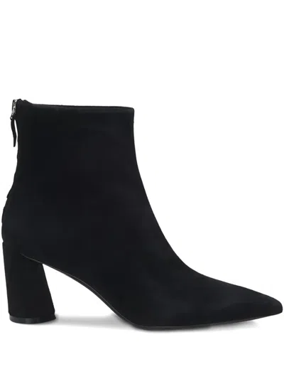 Hugo Boss Pointed Block-heel Boots In Black