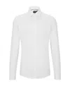 Hugo Boss Long-sleeve Button-fastening Shirt In White