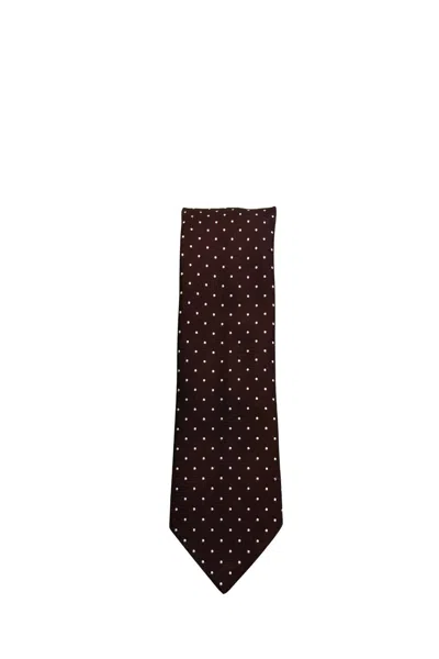 Hugo Boss Pointed Tie In Brown