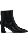Hugo Boss Pointed-toe Block-heel Boots In Black