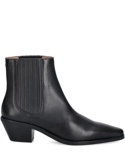Hugo Boss Pointed-toe Boots In Black