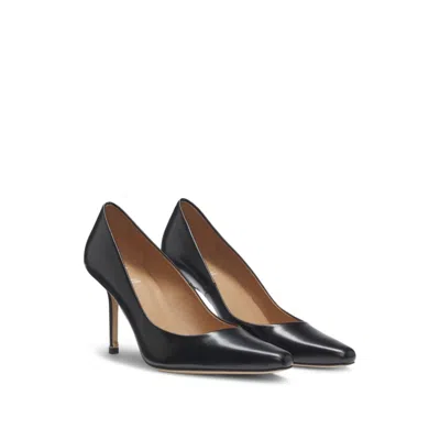 Hugo Boss Pointed-toe Pumps In Polished Leather