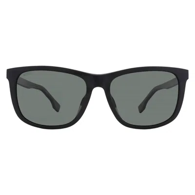 Hugo Boss Polarized Green Square Men's Sunglasses Boss 1617/f/s 0807/uc 59 In Black
