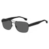 Hugo Boss Polarized Grey Navigator Men's Sunglasses Boss 1441/o/s 0807/m9 60 In Black