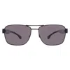 Hugo Boss Polarized Grey Navigator Men's Sunglasses Boss 1441/o/s 0807/m9 60 In Black