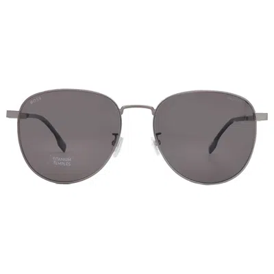 Hugo Boss Polarized Grey Pilot Men's Sunglasses Boss 1536/f/s 0r80/m9 57 In Gray