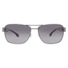 Hugo Boss Polarized Grey Shaded Navigator Men's Sunglasses Boss 1441/o/s 0ans/wj 60 In Multi