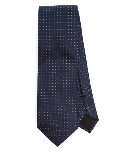 Hugo Boss Polka-dot Tie In Blue