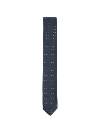 Hugo Boss Polka-dot Tie In Blue