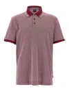 Hugo Boss Oxford-cotton-piqu Polo Shirt With Logo Detail In Red