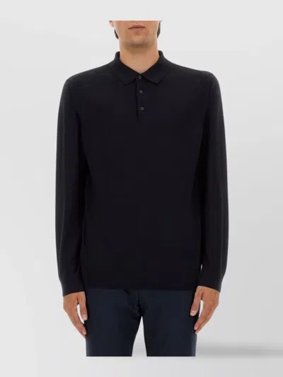 HUGO BOSS POLO COLLAR CUFFS AND HEM