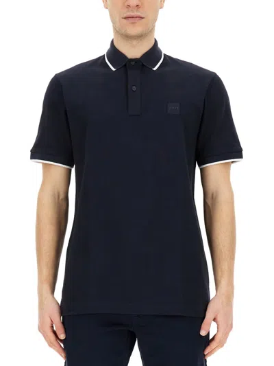 Hugo Boss Polo Con Logo In Blue