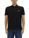 Hugo Boss Hugo Polo Shirt With Logo Patch In Black