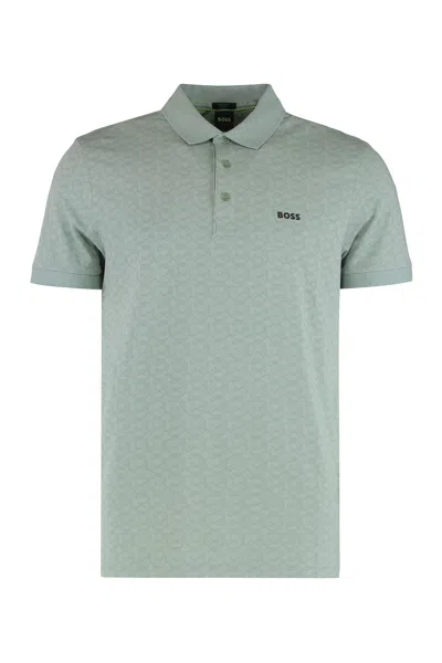 HUGO BOSS POLO IN COTTON JACQUARD
