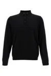 Hugo Boss Ulex Longsleeved Polo Shirt In Black